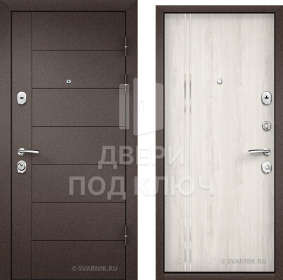Уличная дверь с замками медный антик Kale ДПК-6921